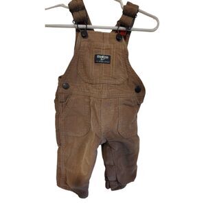 OshKosh Boys Brown corduroy  overalls‎ 6months